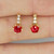 Estate unheated Natural Ruby Diamond Studs 14K Yellow Gold 585 OPR Jewelry