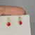 Estate unheated Natural Ruby Diamond Studs 14K Yellow Gold 585 OPR Jewelry