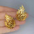 1950s Huge 18K Gold Flames Earrings