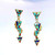 One of a kind turquoise native american navajo earrings 14K gold turquoise drop earrings buy estate antique jewellery jewelry online