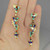 Native American Turquoise Drop Earrings 14K Gold Inlay Inlaid Turquoise