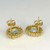 Aquamarine Diamond Stud Earrings 14K Gold Blue Beryl Studs