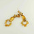Georgian Gold Hand Wreath Pearl Drop Earrings 18 Karat Yellow Gold