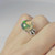 Rainbow Crystal Opal Art Deco Diamond Platinum Ring