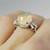 Rainbow Crystal Opal Art Deco Diamond Platinum Ring