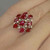 Unheated Color Change Ruby/Sapphire Diamond Cluster Ring Mid Century