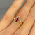 Unheated Ruby Diamond Engagement Ring
