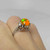 Exquisite Precious Crystal Opal Diamond Platinum Ring