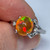 Exquisite Precious Crystal Opal Diamond Platinum Ring
