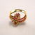Angel Wing Flames Unheated Ruby Diamond Anniversary Engagement Ring