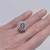 Antique Art Deco Cats Eye Unheated Blue Sapphire Cabochon Diamond 18K Pyramid Ring Antique Art Deco Cats Eye Unheated Blue Sapphire Cabochon Diamond 18K Pyramid Ring