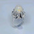 Modernist 1950s Unique Large Australian White Opal Ring 18K Gold 1950s