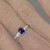 Unique Dainty Unheated Cornflower Blue Sapphire Diamond 18K Gold  Ring Unique Dainty Unheated Cornflower Blue Sapphire Diamond 18K Gold  Ring