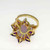 HUGE Untreated Lavender Jade Diamond Flower Ring 14K Gold HUGE Untreated Lavender Jade Diamond Flower Ring 14K Gold