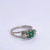 Delicate Dainty Natural Emerald Diamond Ring