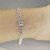 Cornflower Blue Unheated Sapphire Diamond Tennis Bracelet 14K White Gold