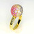 Dazzling 4.73ctw Unheated Ombre Sapphire 18K Gold Ring