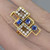 Unisex Modernist 1970s Unheated Ceylon Blue Sapphire Diamond 14K Gold Ring