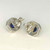 Velvety Blue Unheated Sapphire Diamond Solid 18K Gold Earrings