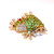 Tsavorite Garnet Ruby Diamond 18K Tree Frog Brooch Pin Pendant Designer