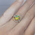 1950s Large Crystal Opal Diamond Dome Ring Platinum