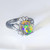 1950s Large Crystal Opal Diamond Dome Ring Platinum