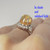 1950s Large Crystal Opal Diamond Dome Ring Platinum