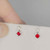 Unheated Pigeon Blood Red Ruby Diamond Drop Earrings