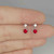 Unheated Pigeon Blood Red Ruby Diamond Drop Earrings