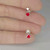 Unheated Pigeon Blood Red Ruby Diamond Drop Earrings