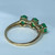 Three Stone Emerald Engagement Ring Emerald and Diamond Bands