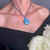OOAK Victorian Wheat Sheaf Blue Enamel Pearl Locket and Silk 14K Necklace