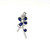 Blue sapphire daisy pendant for anniversary gift