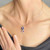 OOAK 2.65 cttw Blue Sapphire Diamond Pendant Platinum