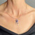 OOAK 2.65 cttw Blue Sapphire Diamond Pendant Platinum