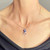 OOAK 2.65 cttw Blue Sapphire Diamond Pendant Platinum