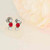 Dainty Unheated Ruby Diamond 14K Stud Earrings