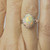 2.65ctw Fiery Australian Opal Diamond Platinum Ring