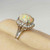2.65ctw Fiery Australian Opal Diamond Platinum Ring