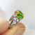OOAK 1.15ctw Precious Fiery Rainbow Crystal Fire Opal Diamond Platinum Ring