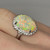Unique 4.92ctw Australian Opal Diamond Ring
