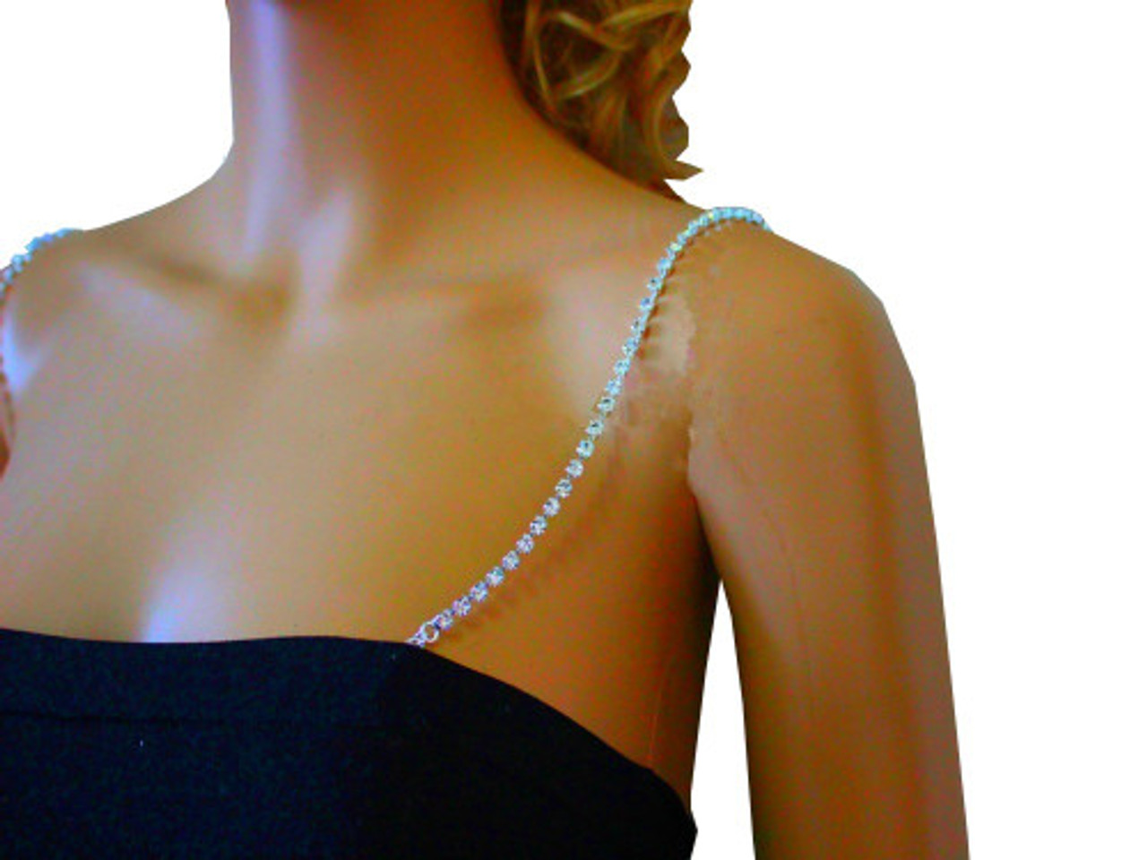 2 Pairs Rhinestone Bra Strap Adjustable Rhinestone Invisible Shoulder Strap  Women's Non-slip Bra Belt For Bra Tops Dress