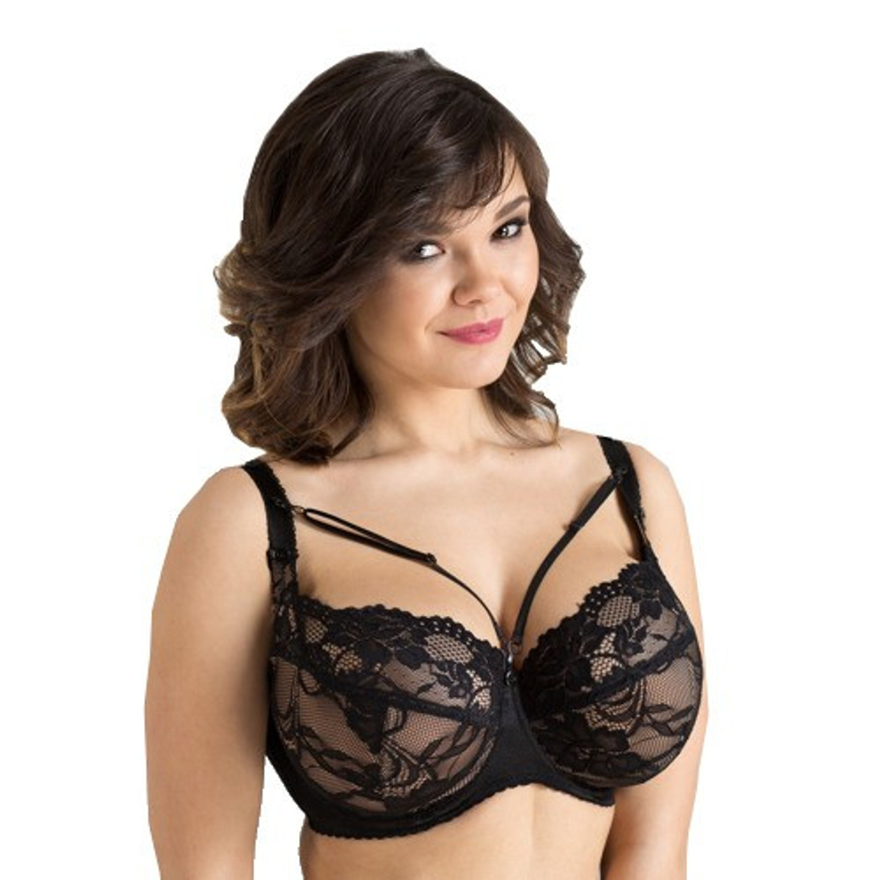 Comfort Bras for Women Small Bra Plus Size Wireless Adjustable Lace Bra  Breast Cover B Strapless Bra for (Black, 36C) at  Women's Clothing  store