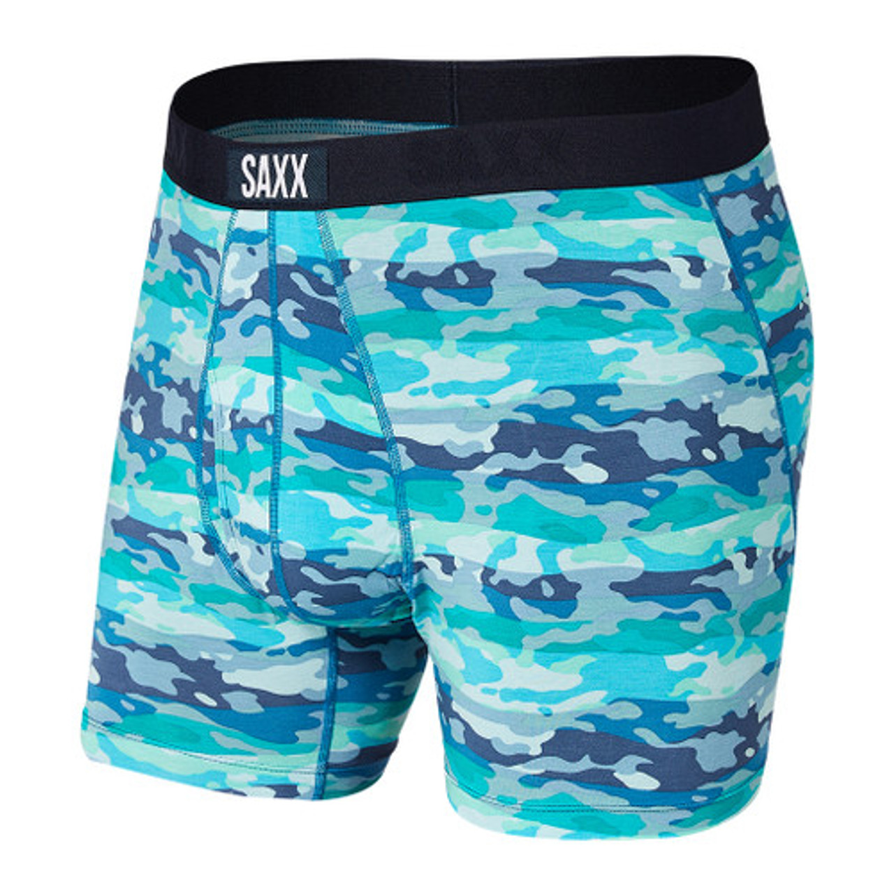 Saxx Men's Underwear - Vibe Boxer Briefs with Built-in Ballpark Pouch  Support, Peak Blue Party Gnomes, X-Large