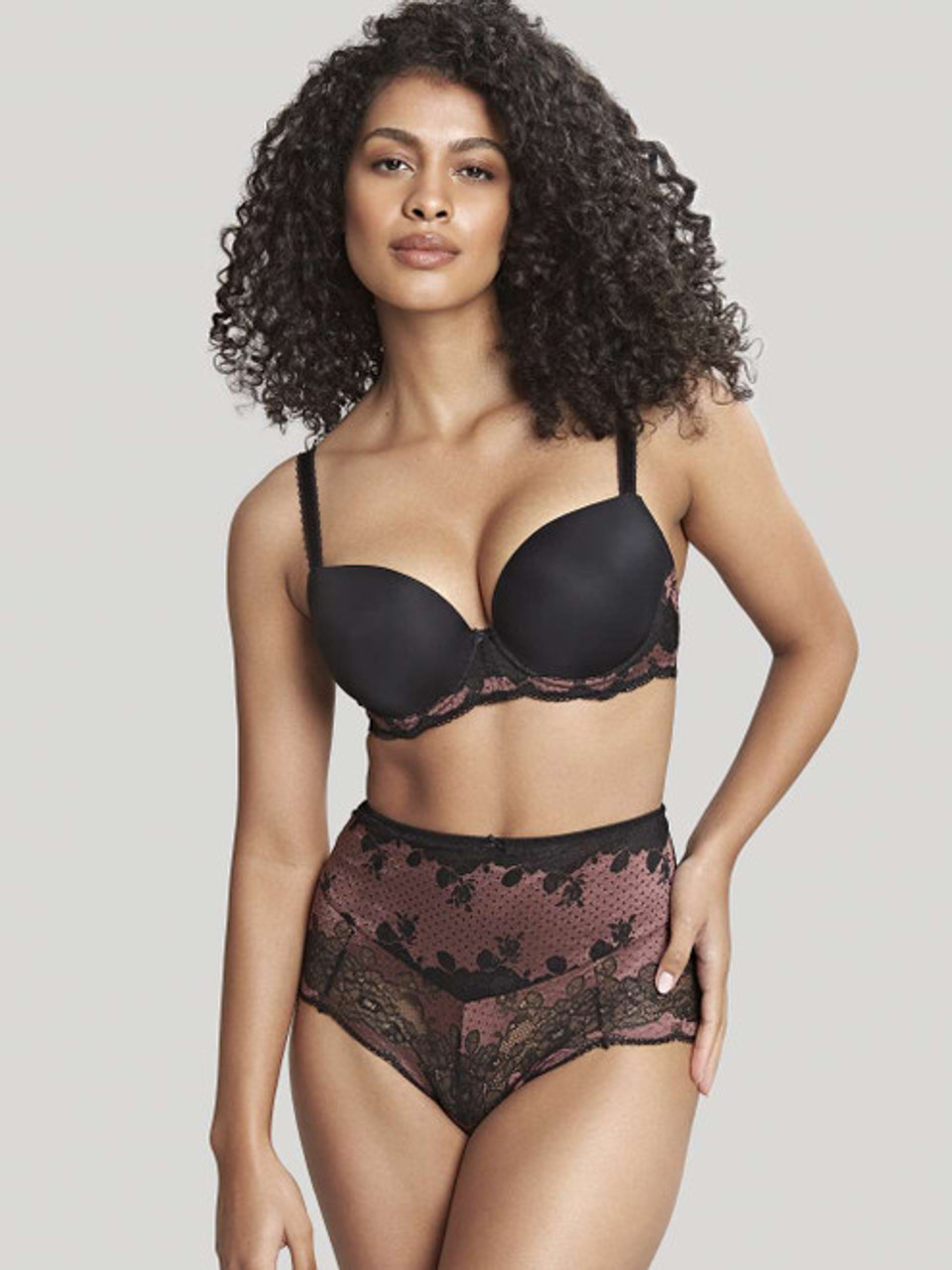 Panache FIG/BLACK Clara Full Cup Bra, US 38F, UK 38E