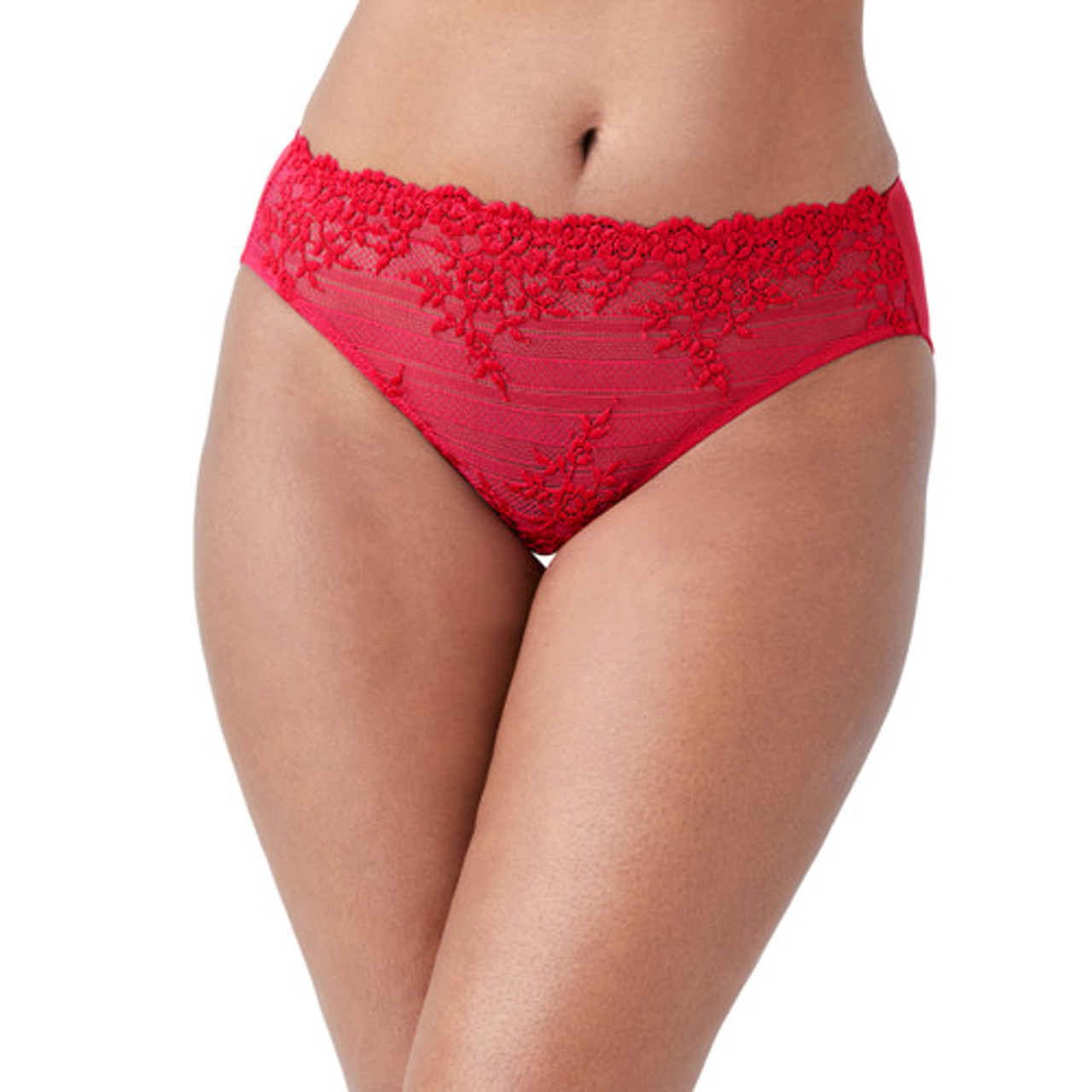 WACOAL 870405 HALO lace Full Brief Panty red pear small 5 s/5