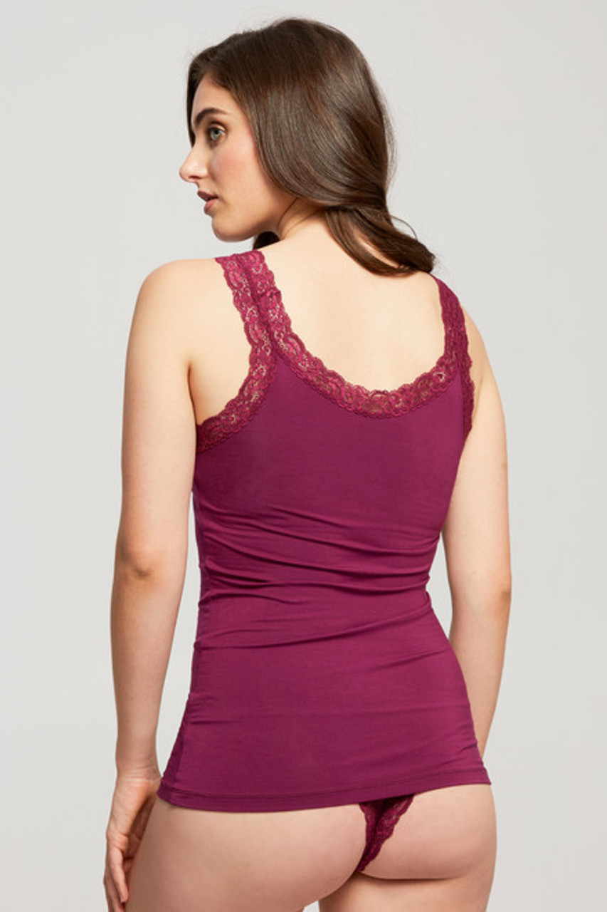 Fleur't Iconic Lace Trim Camisole with Shelf Bra