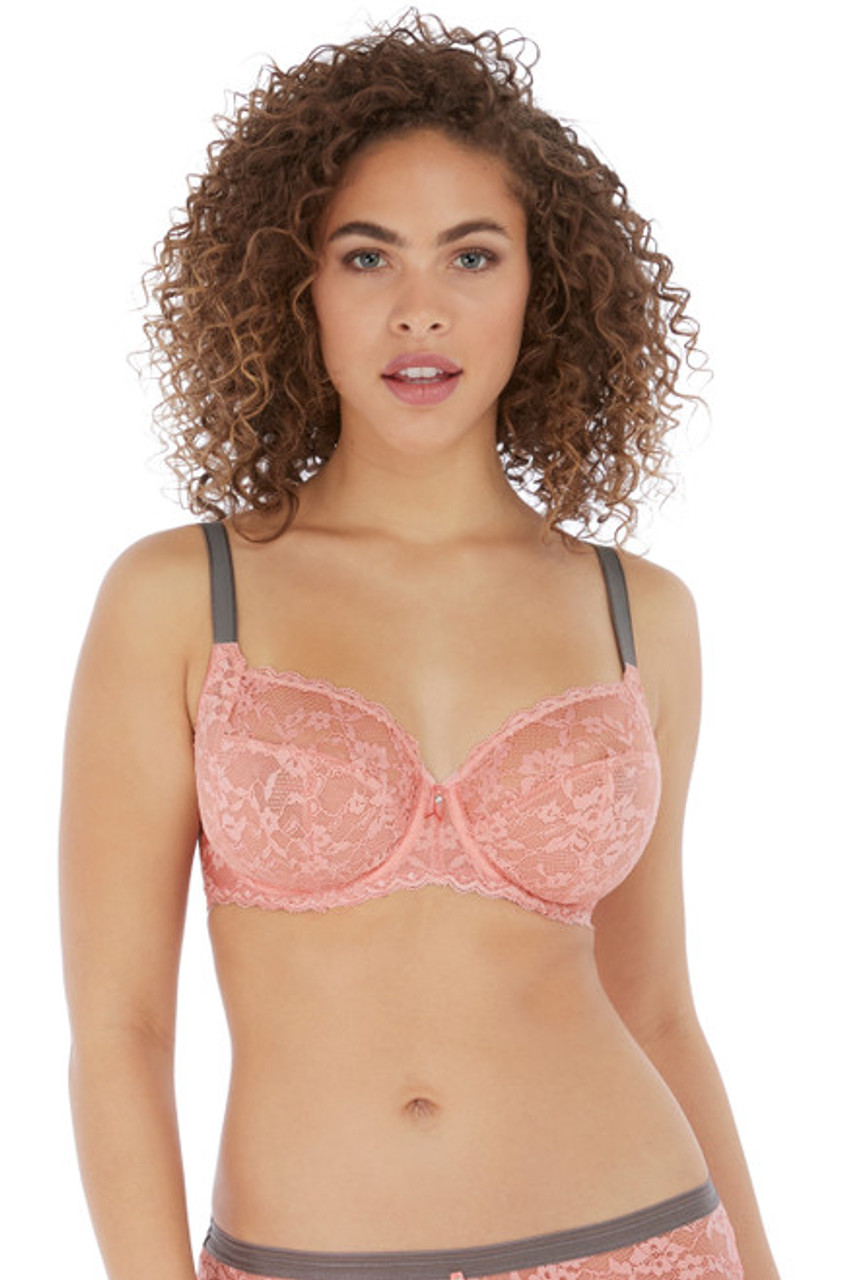 Freya Viva Underwire Side Support Bra, Lace Natural Beige – Bras