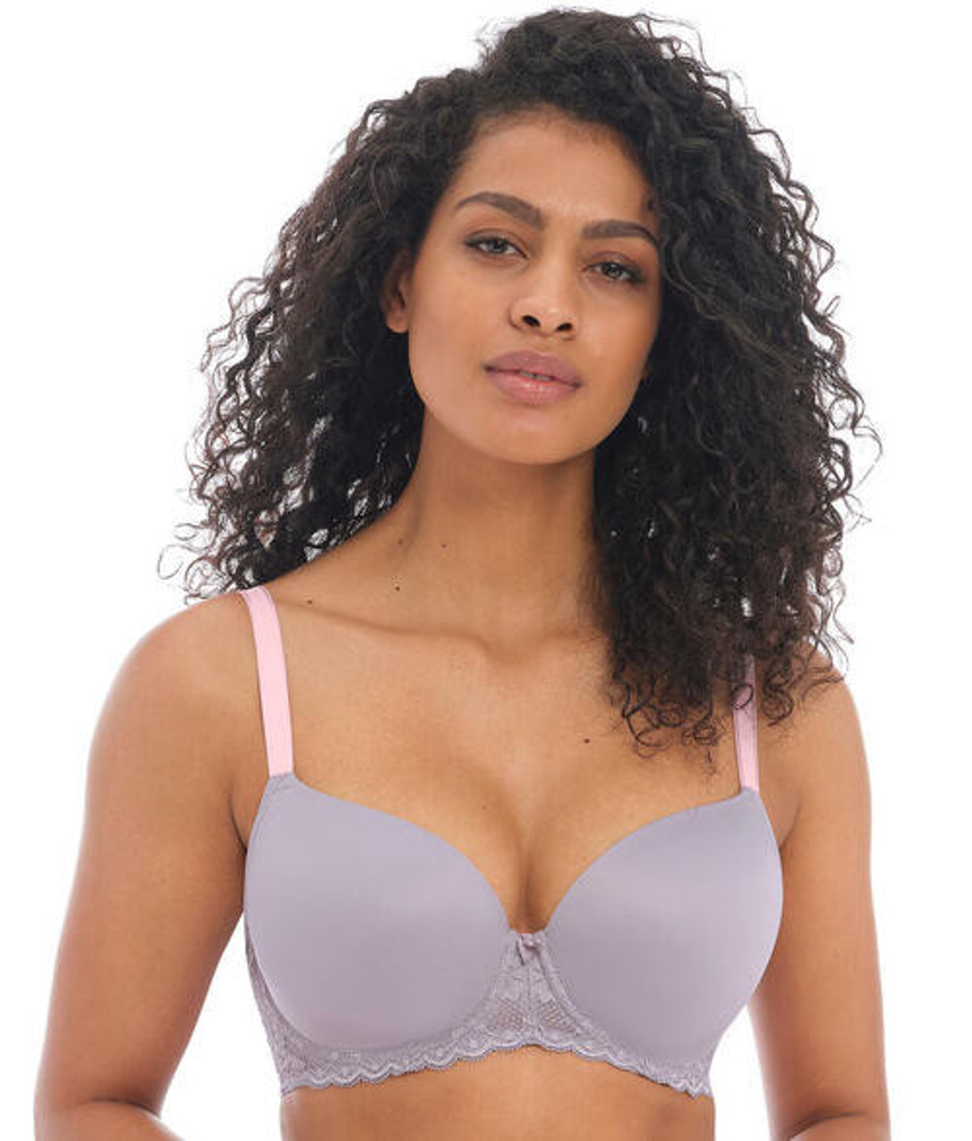 NWT-FREYA #5450 Offbeat Color:Rosehip Wired Moulded, Seamless Demi  T-shirt Bra