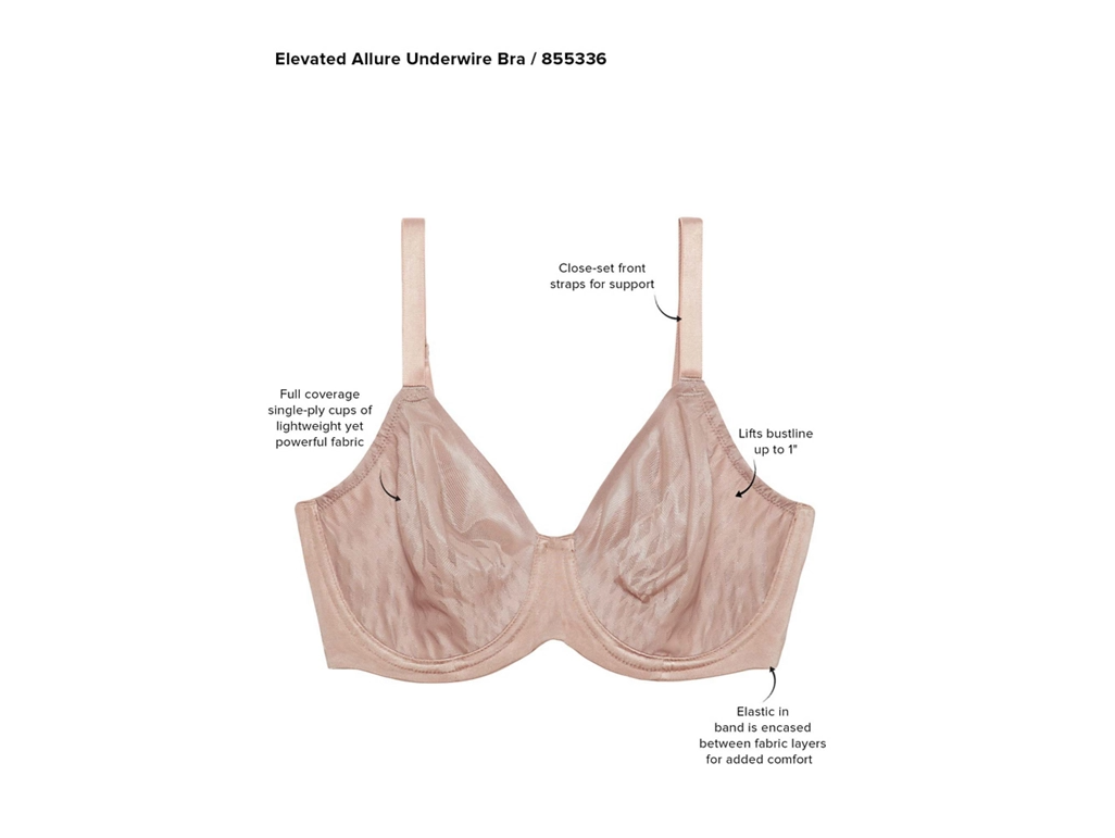 Wacoal Elevated Allure Underwire Bra, 855336 Levana Bratique bras